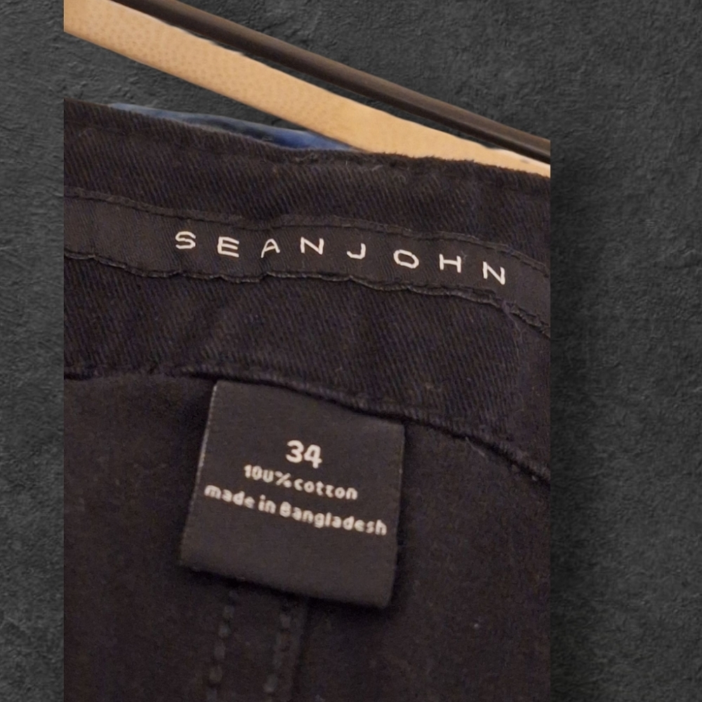 Sean John Black Cargo Shorts with Simple Design Sean Combs Puffy Puff Daddy Ditt - Picture 6 of 7